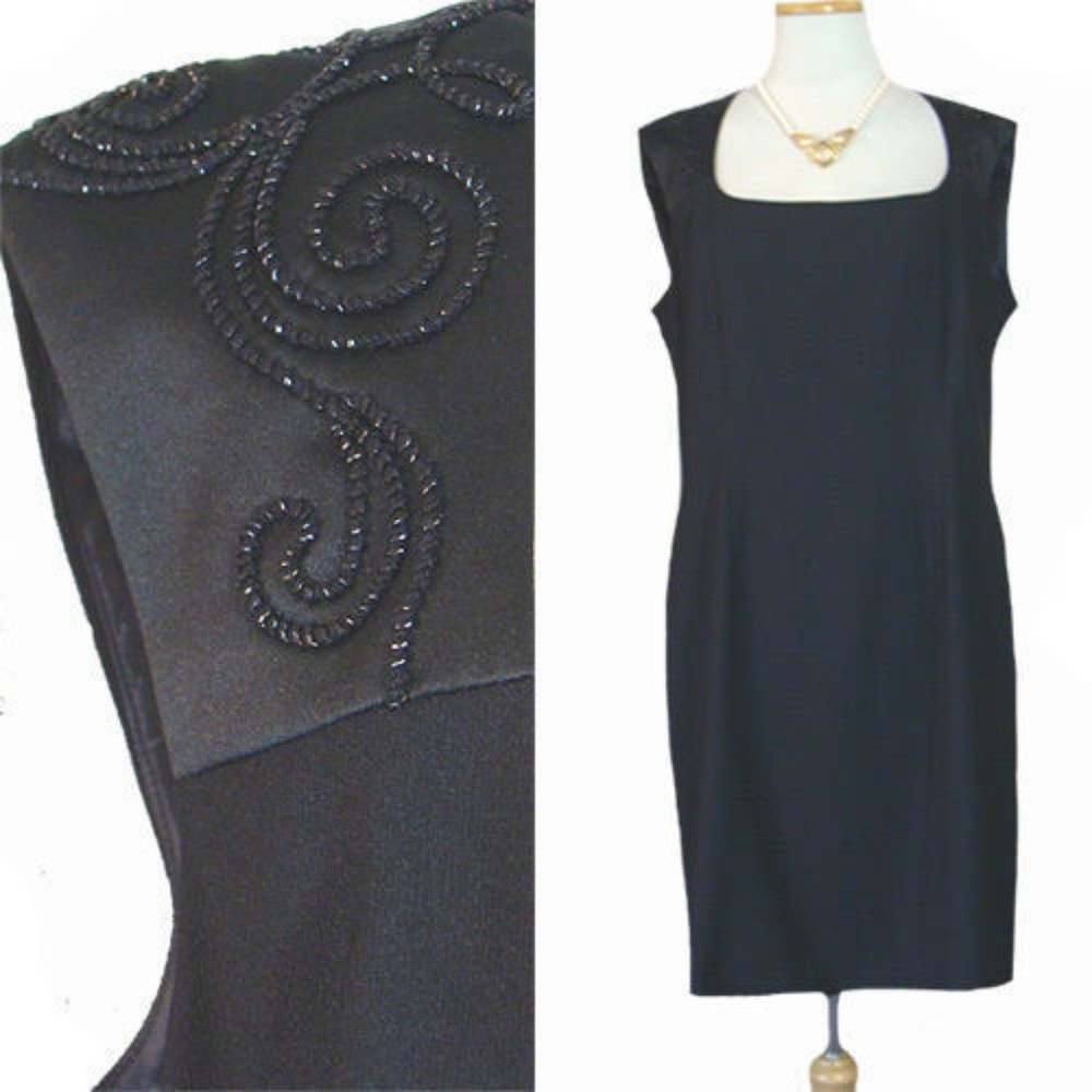 Black Dress Silver Metallic $80